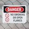 Signmission No Smoking Or Open Flames Danger Sign, Plastic, 10in W x 7in L, 2PK OS-2PACK-DS-P-710-L-1475 - alternate 7